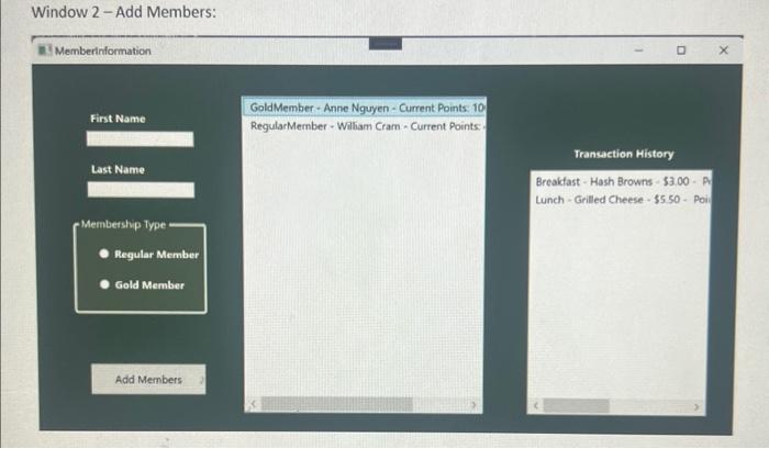 Lattes 4 Buttons - 2 that open up our 2 other windows,