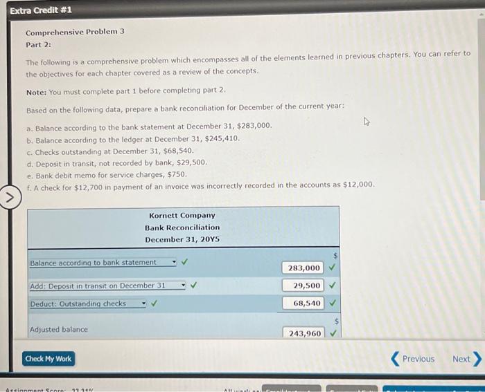  Part 2: The following is a comprehensive problem which encompasses all