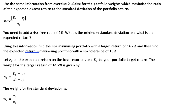  This is the given information from exercise 2 Use the same