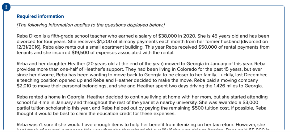 please answer the following ! Required information [The following information applies to