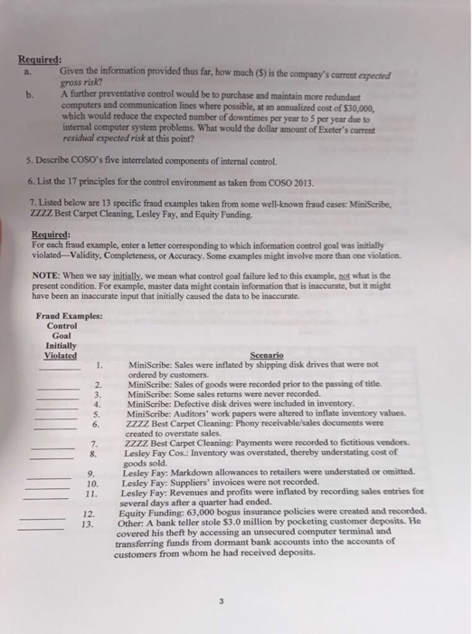  Required: a. Given the information provided thus far, how much (S)