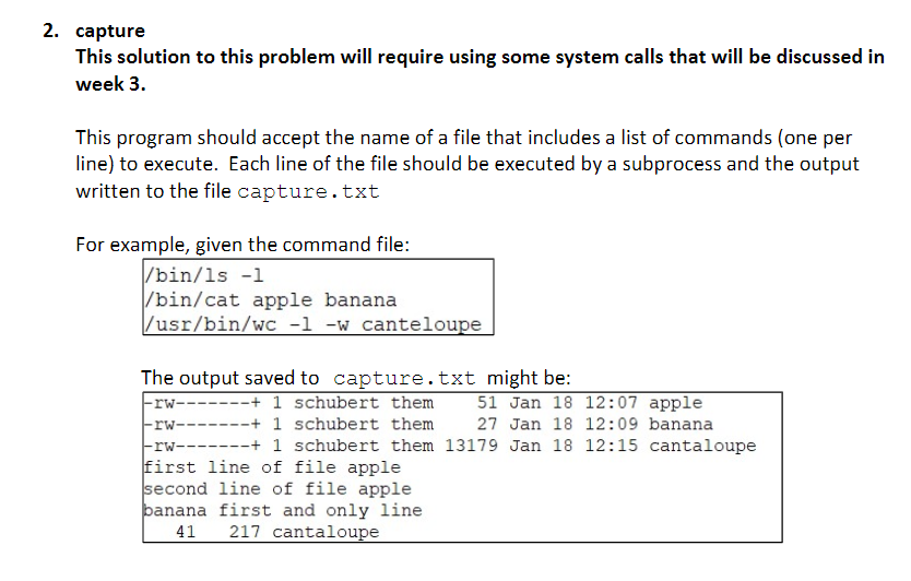 C Program Please use system calls only! Use the fork() and execv