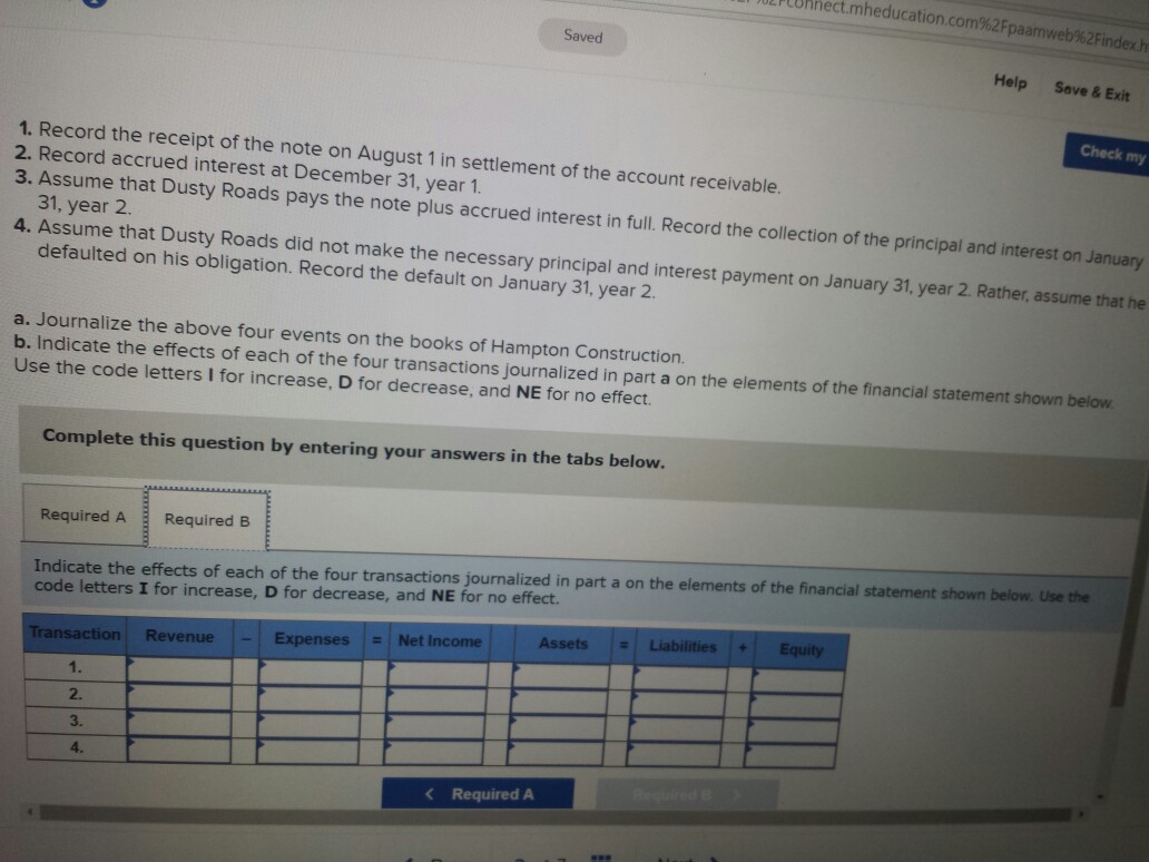 Check my s On August 1, year 1, Hampton Construction received a
