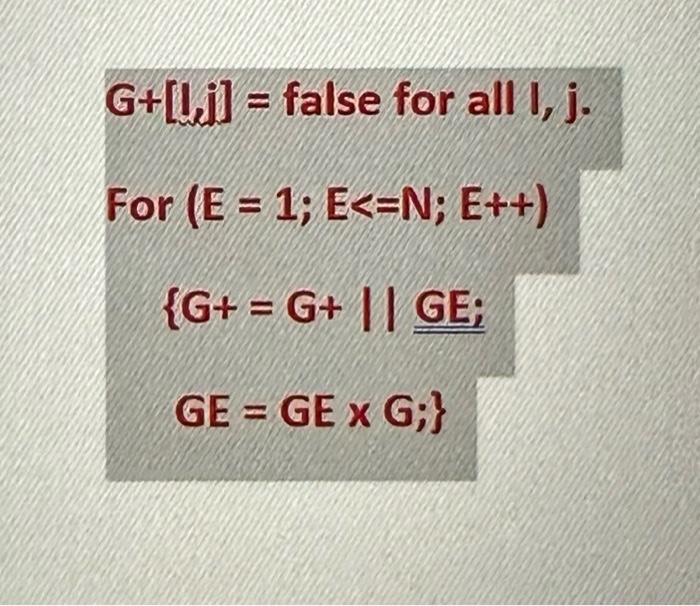 nodes, and compute its transitive closure. as output, you are required to