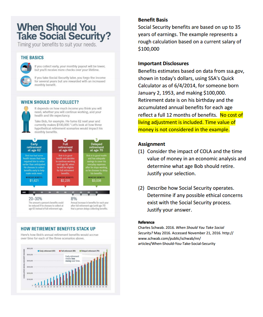 Engineering Economics Problem: Social Security The full page question, with all 'needed'