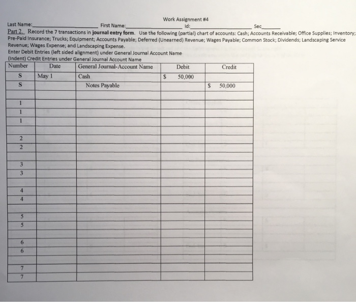 of Elegant Lawns that occurred in May 2018 4 Parts to Problem