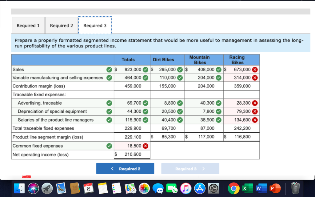 1.7 points Exercise 12-2 Dropping or Retaining a Segment [LO12-2] The Regal