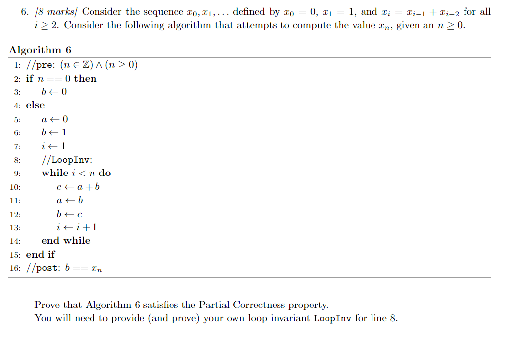  6. [8 marks Consider the sequence 10, 11, ... defined by