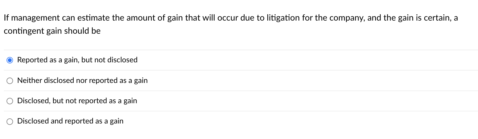 what is this answer? If management can estimate the amount of gain