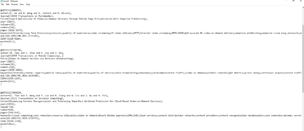 contain a list of @articles of authors and their book's information (Volume,