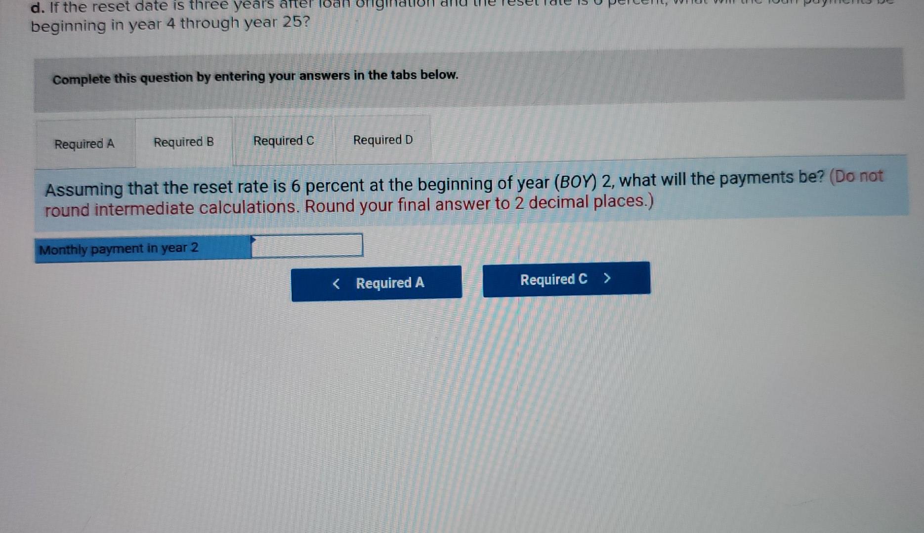 when the expected start rate is 5 percent. The loan will be