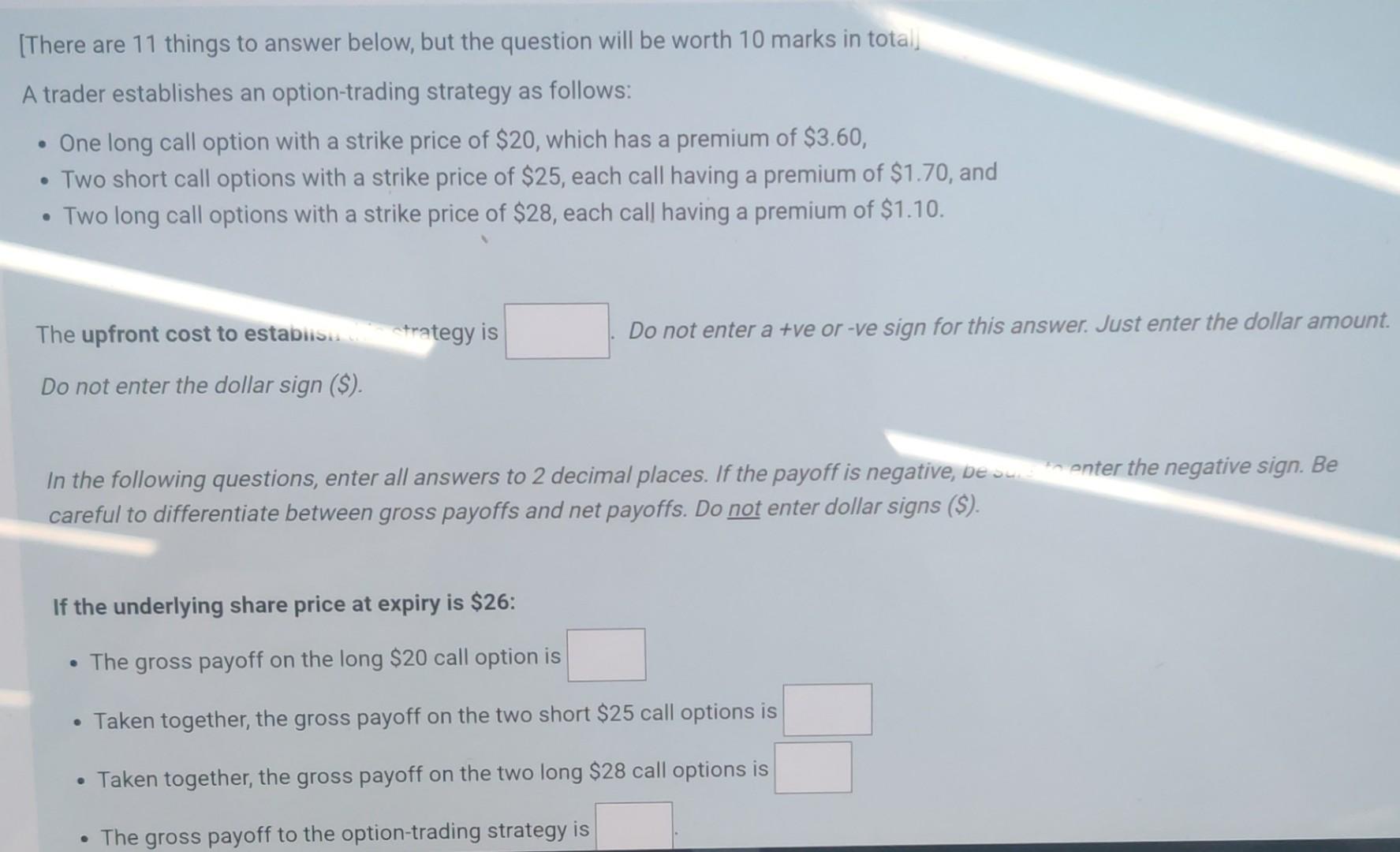 (There are 11 things to answer below, but the question will