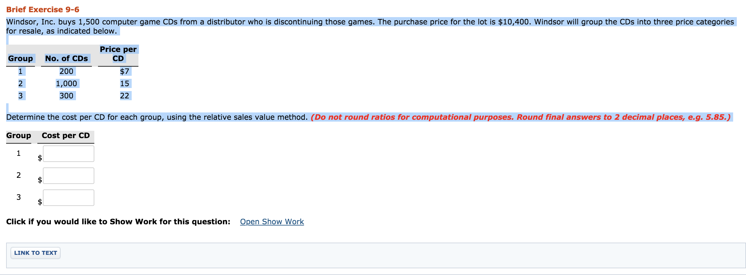 Windsor, Inc. buys 1,500 computer game CDs from a distributor who is