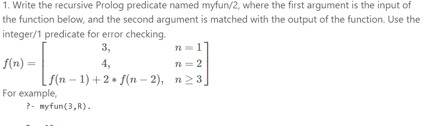 In Prolog********. How would I write this? New to using math in