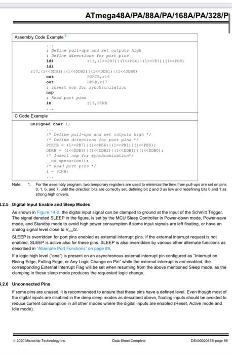 any predefined functions. You should configure the port pin as a high
