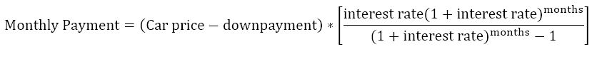 Please write a complete JAVA GUI program to calculate monthly payment given: