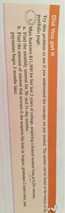  Did You get it Try this problem to see if you