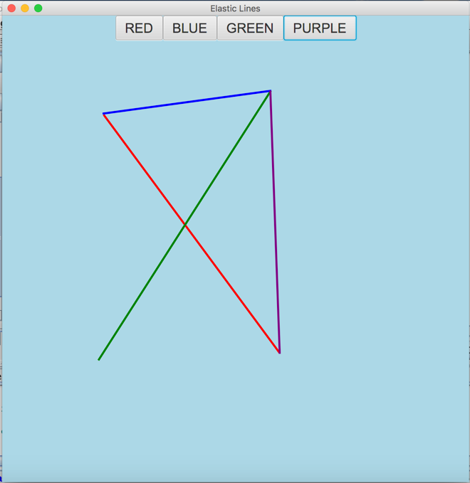 at least 4 buttons centered along the top of the window that