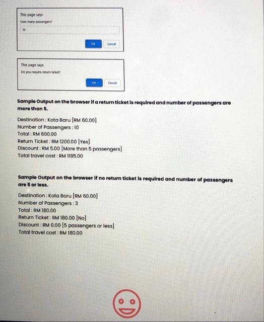 be paid for purchasing bus ticket. - Declare all the variables used