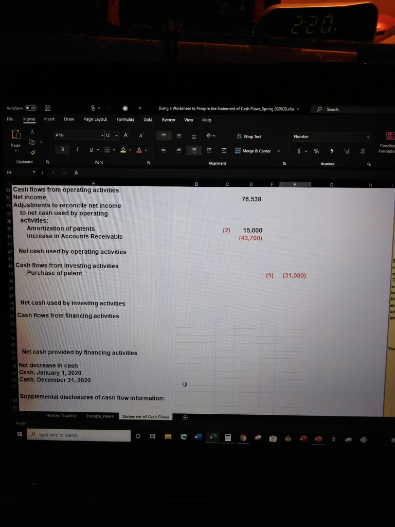 worksheet entries and the reference numbers should be posted in the worksheet.