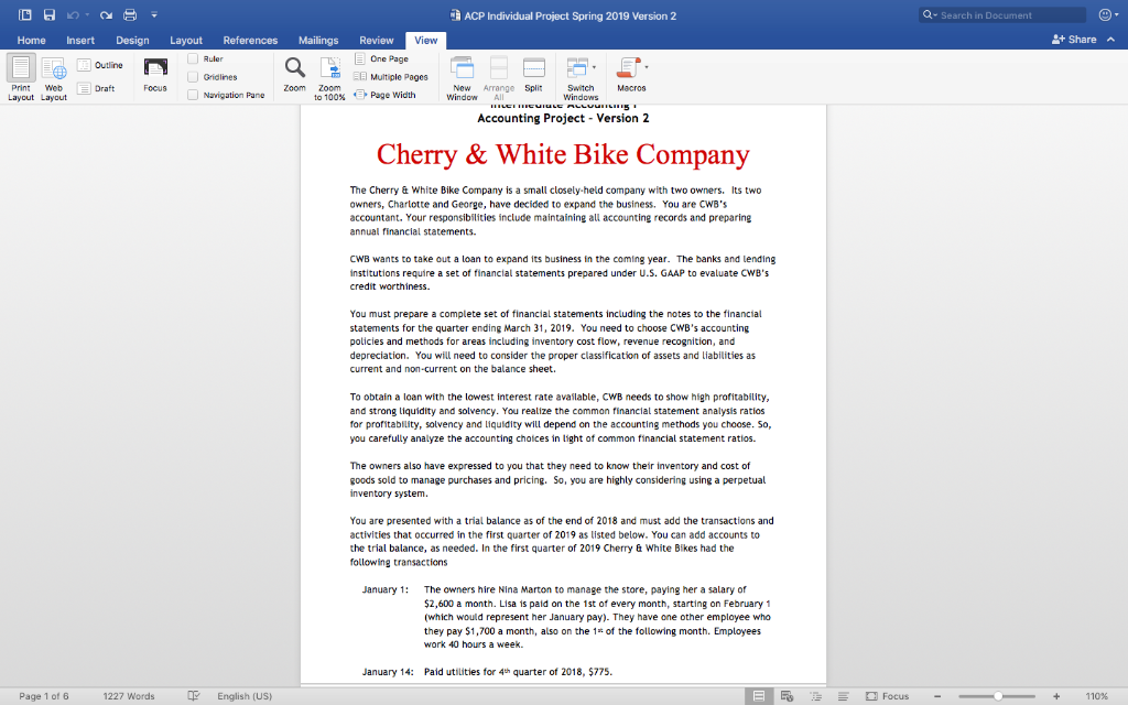  ACP Individual Project Spring 2019 Version 2 a- Search in Document