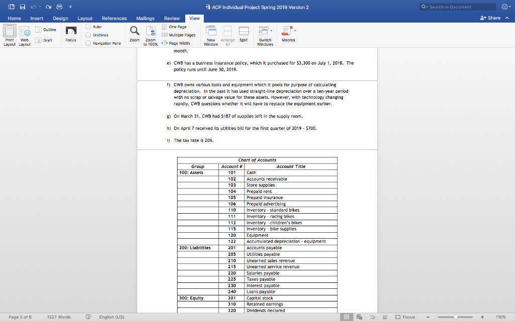Zoom Zoom New Arange Split Window All Navigation Pane to100% Accounting Project