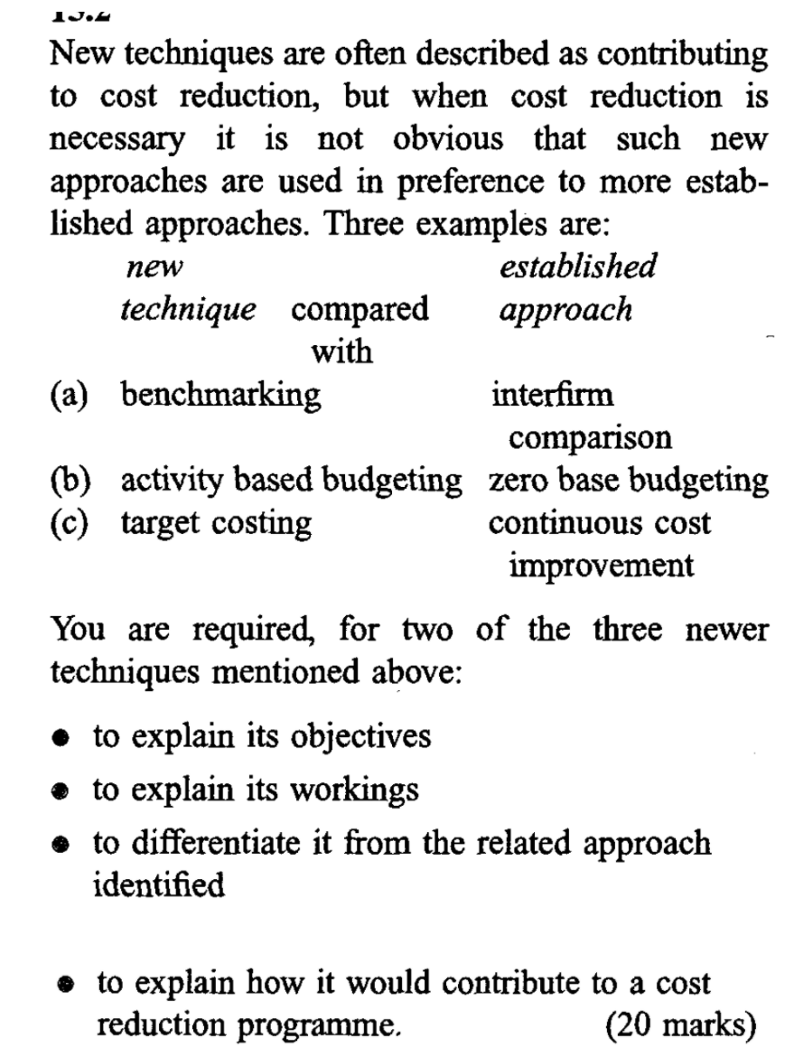  IJ. new New techniques are often described as contributing to cost