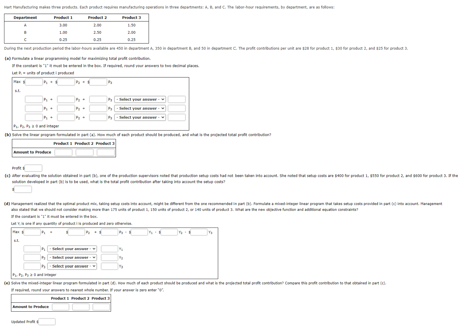  Please show work in excel. 