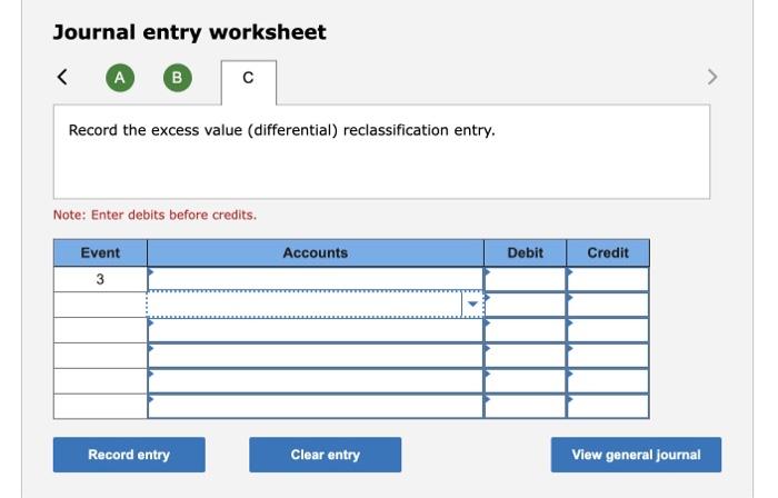 entry is required for a transaction/event, select "No journal entry required" in