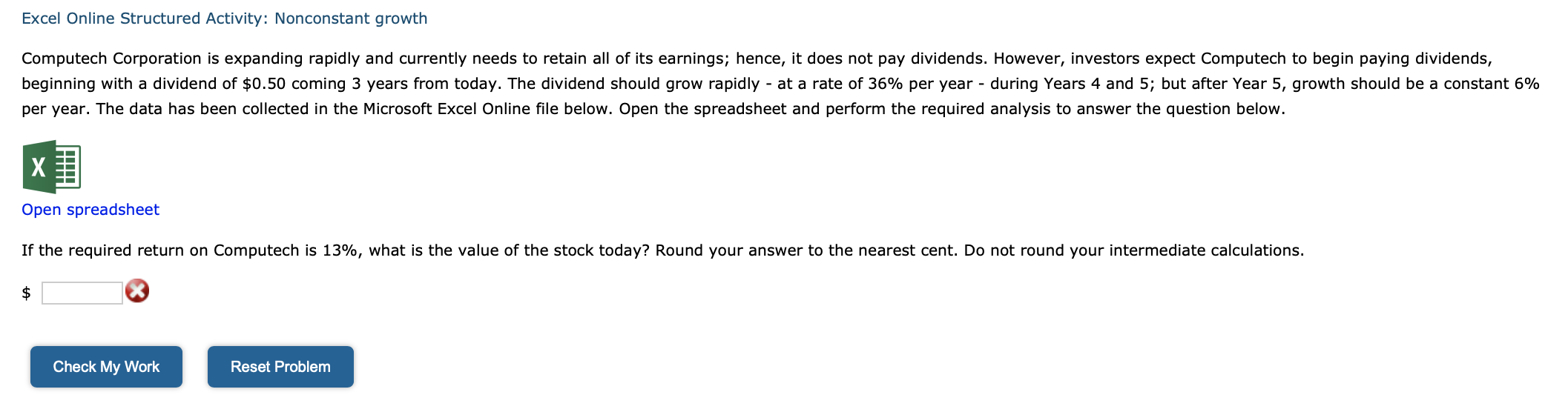  per year. The data has been collected in the Microsoft Excel