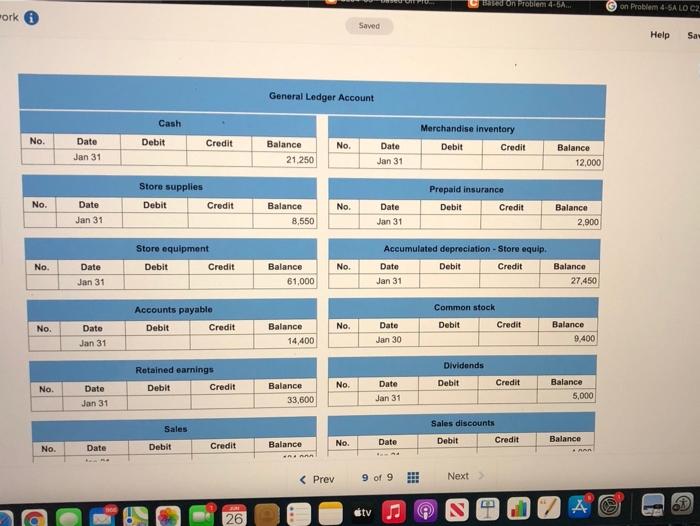 Saved Help Save & E Che GL0403 - Based on Problem 4-5A