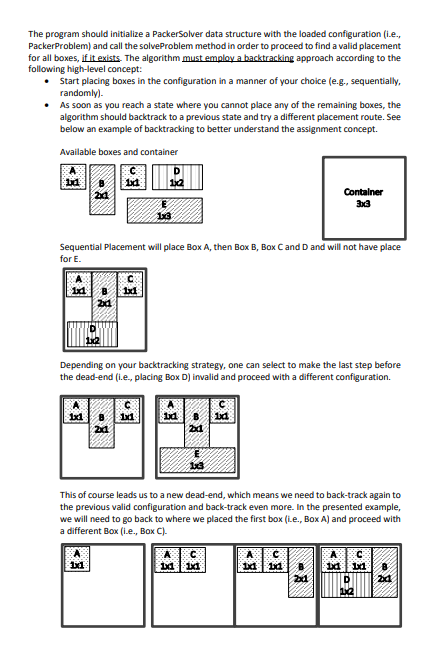 version of the packing problem, where given a set of boxes (i.e.,