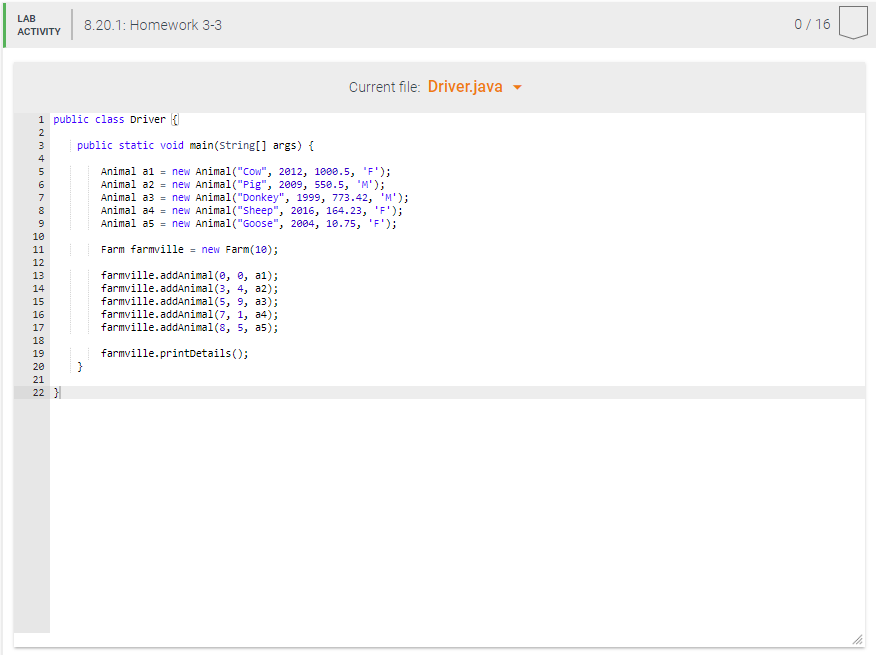 this question previously about my Java Programming Homework, check it out here: