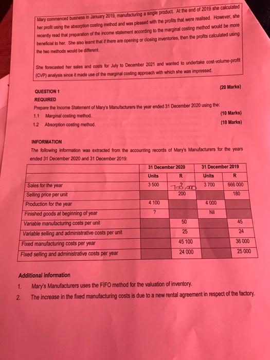 to answer each of the following questions independently: Calculate the break-even quantity