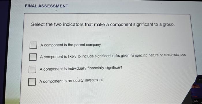 of a component auditor. The identified significant risks of material misstatement of