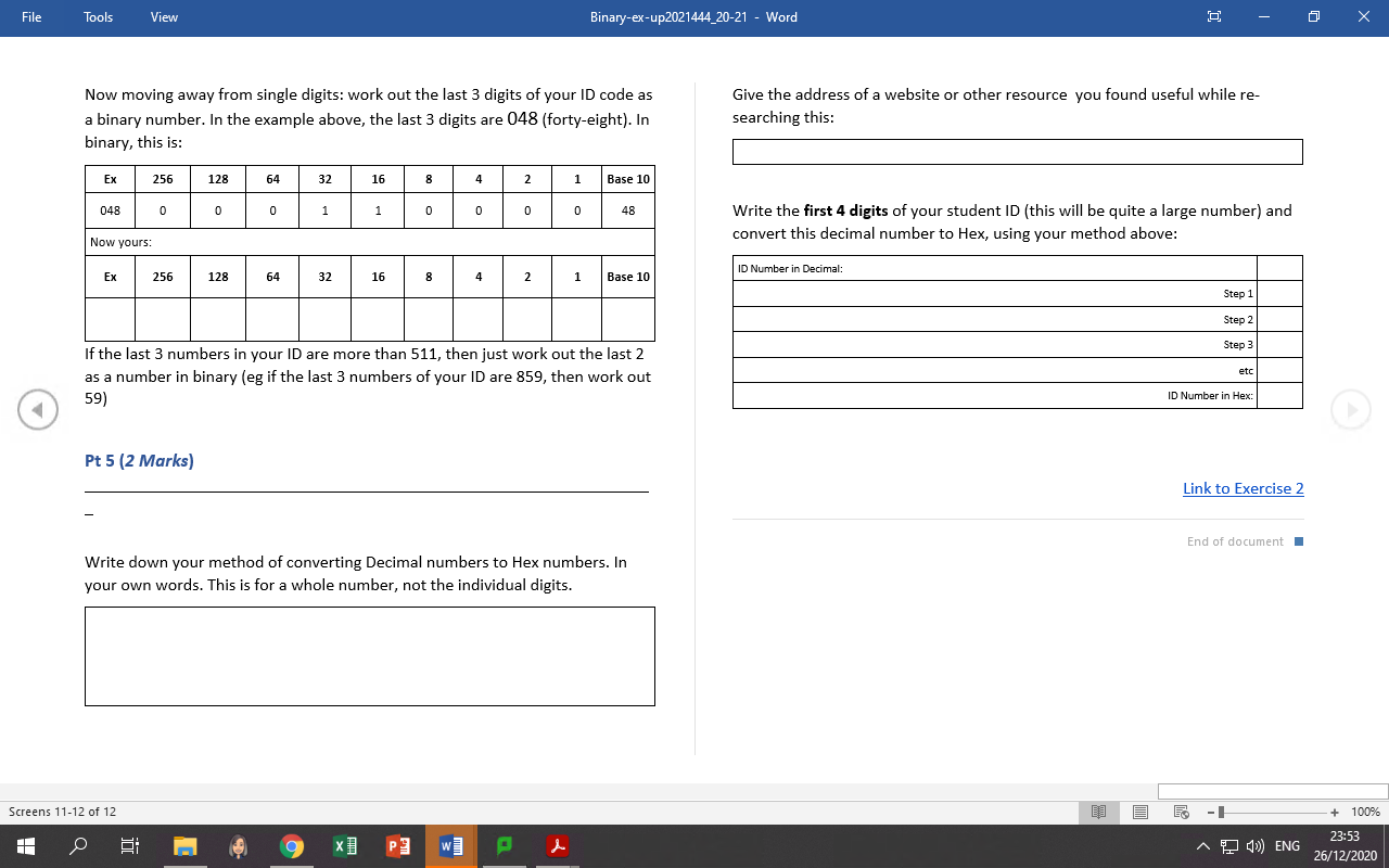 last 3 digit : 444 File Tools View Binary-ex-up2021444_20-21 - Word O
