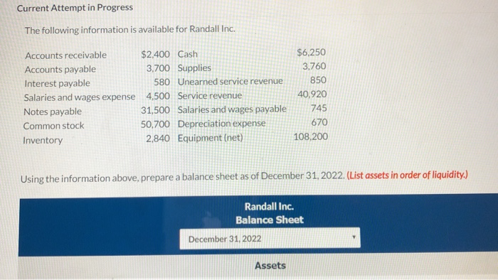  Current Attempt in Progress The following information is available for Randall