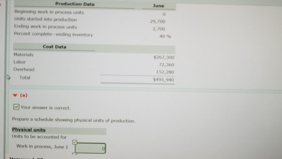  Please solve red boxes Production Data Beginning work in process units