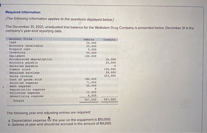  accounting practice problem 8 Required information (The following information applies to