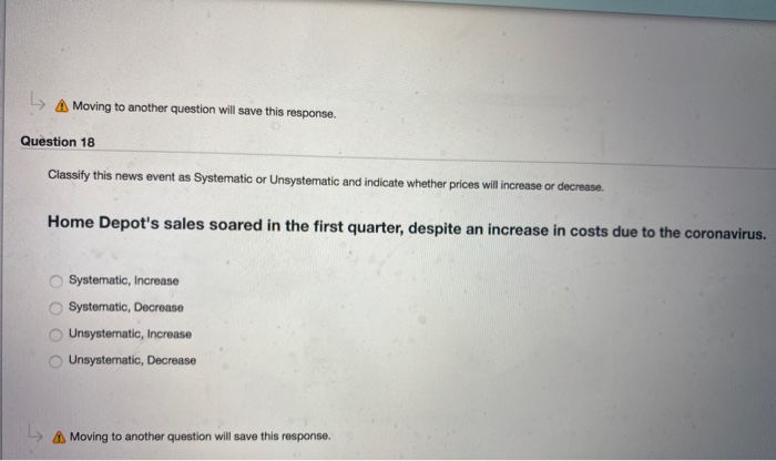  Moving to another question will save this response. Question 18 Classify