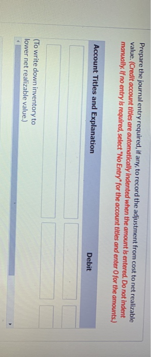 formula for valuing inventory. The company is now in the process of