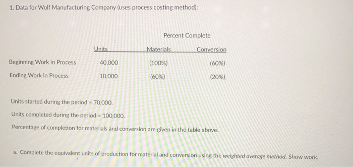 I need help with this Managerial Accounting question. please show work so