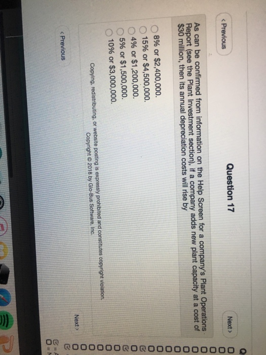  Question 17 Next C As can be confirmed from information on