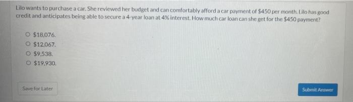 Of the following options listed, which one would provide the LOWEST total