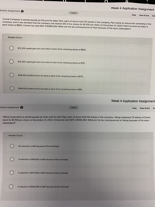  Week 4 Application Assignment Bcation Assignment Seved Help Save& Ex. Sut