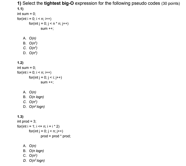 Each answer needs to be explained as well, a 2-3 line