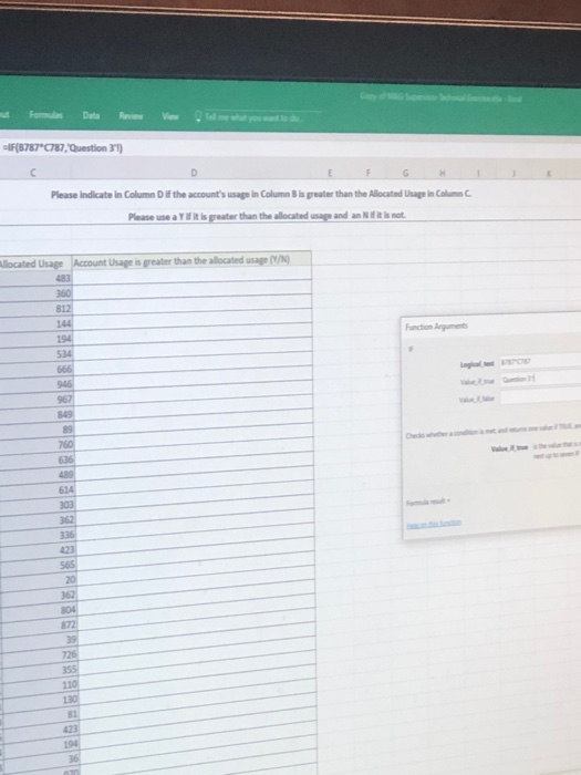  Formula Data - FT8787C Oueshop Please indicate in Column DIf the