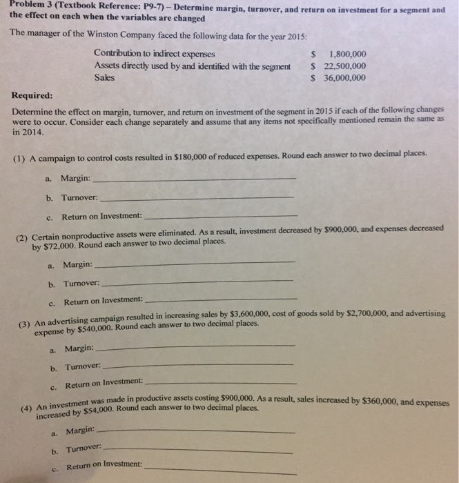 for (1) the entire company, and (2) each segment The following data