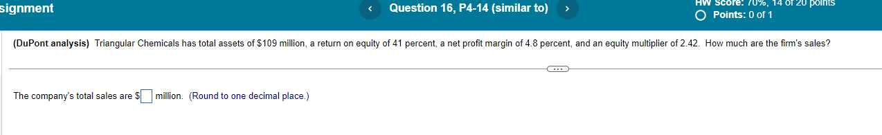  Please show work if possible, I am struggling with this (DuPont