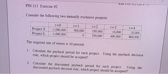  NITIN my FIN 313 Exercise #2 Consider the following two mutually